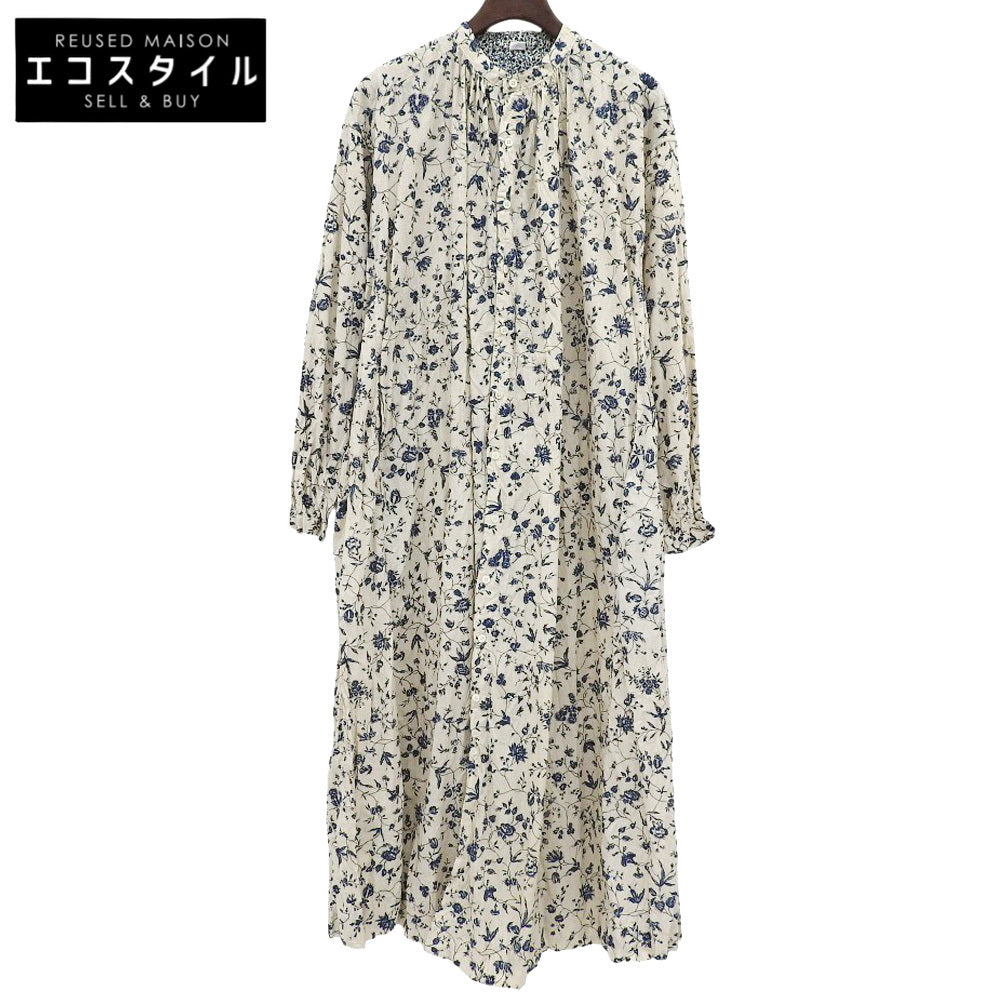45R フォーティファイブ アール 美品 フラワータペットのドレス コットン ワンピース レディース オフホワイト 0 7075042 ワンピース 0