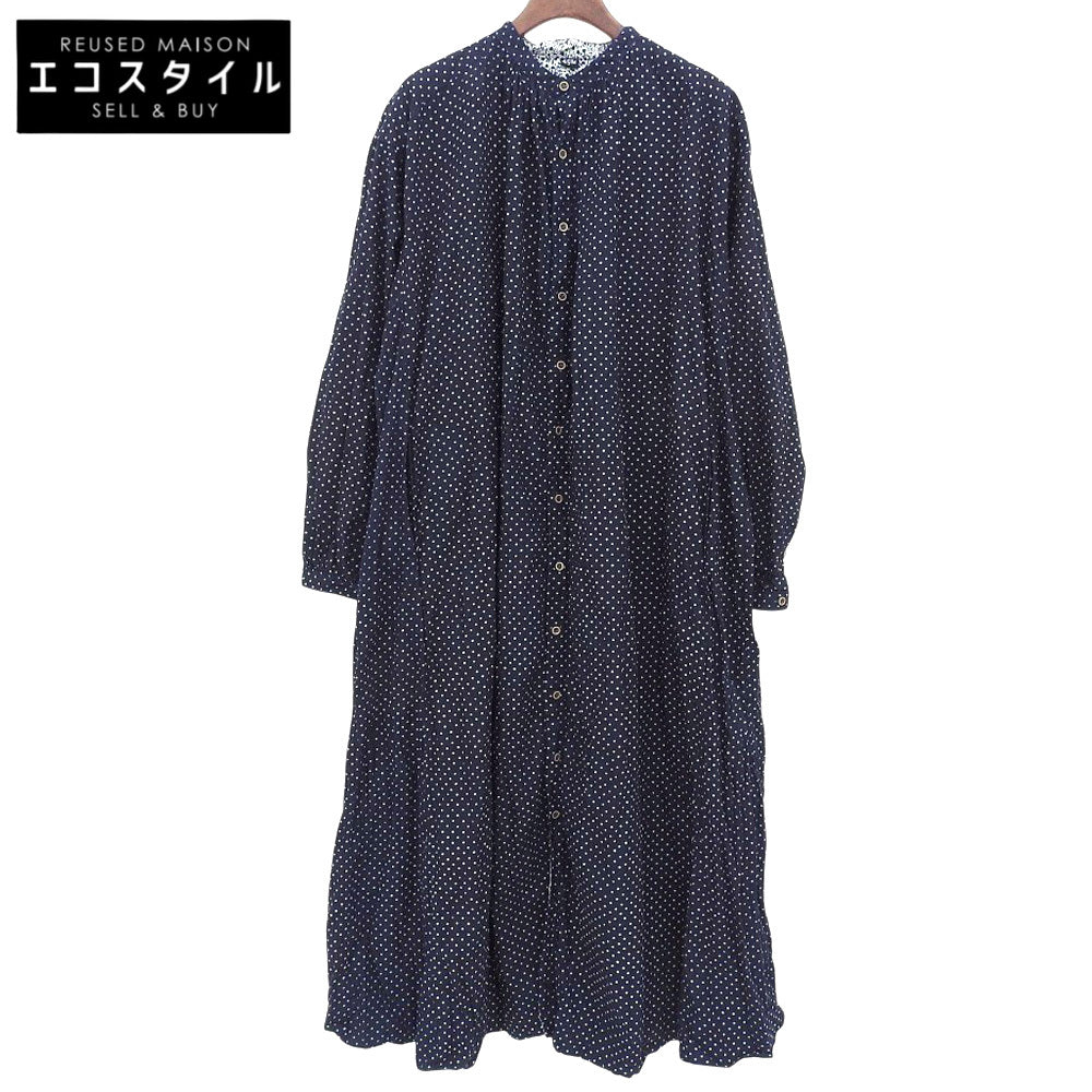 45R フォーティファイブ アール ドットプリントのドレス シャツワンピース レディース インディゴ 0 7075052 ワンピース 0