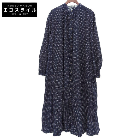 45R フォーティファイブ アール ドットプリントのドレス シャツワンピース レディース インディゴ 0 7075052 ワンピース 0