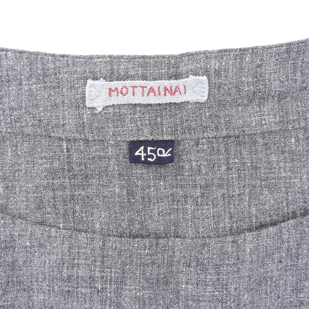 45R フォーティファイブ アール 美品 MOTTAINAI リネンのドレス ワンピース レディース グレー 0 5075915 ワンピース 0