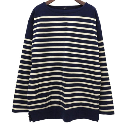 45R フォーティファイブ アール 美品 USモーニットソーの908バスクTシャツ トップス レディース ブルー×ベージュ 50980173 トップス ―