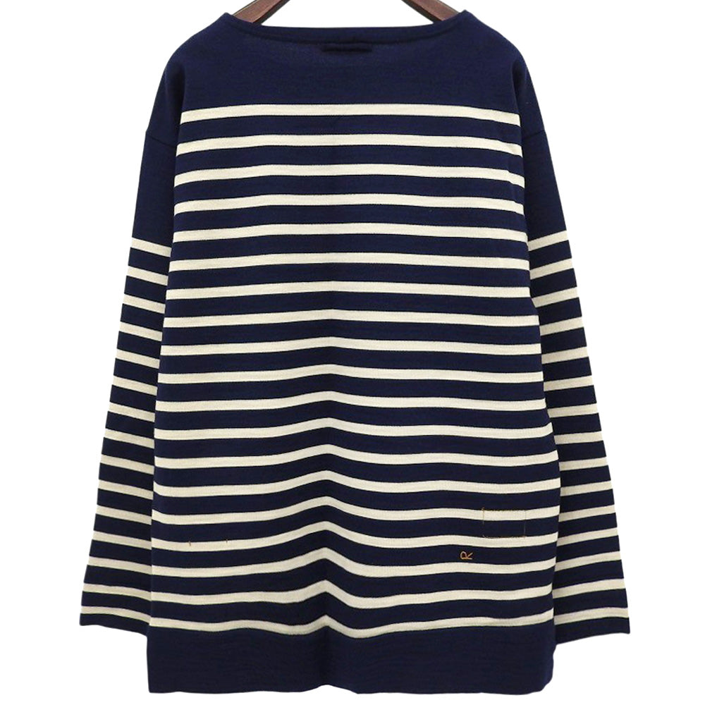 45R フォーティファイブ アール 美品 USモーニットソーの908バスクTシャツ トップス レディース ブルー×ベージュ 50980173 トップス ―