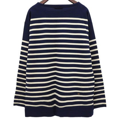 45R フォーティファイブ アール 美品 USモーニットソーの908バスクTシャツ トップス レディース ブルー×ベージュ 50980173 トップス ―