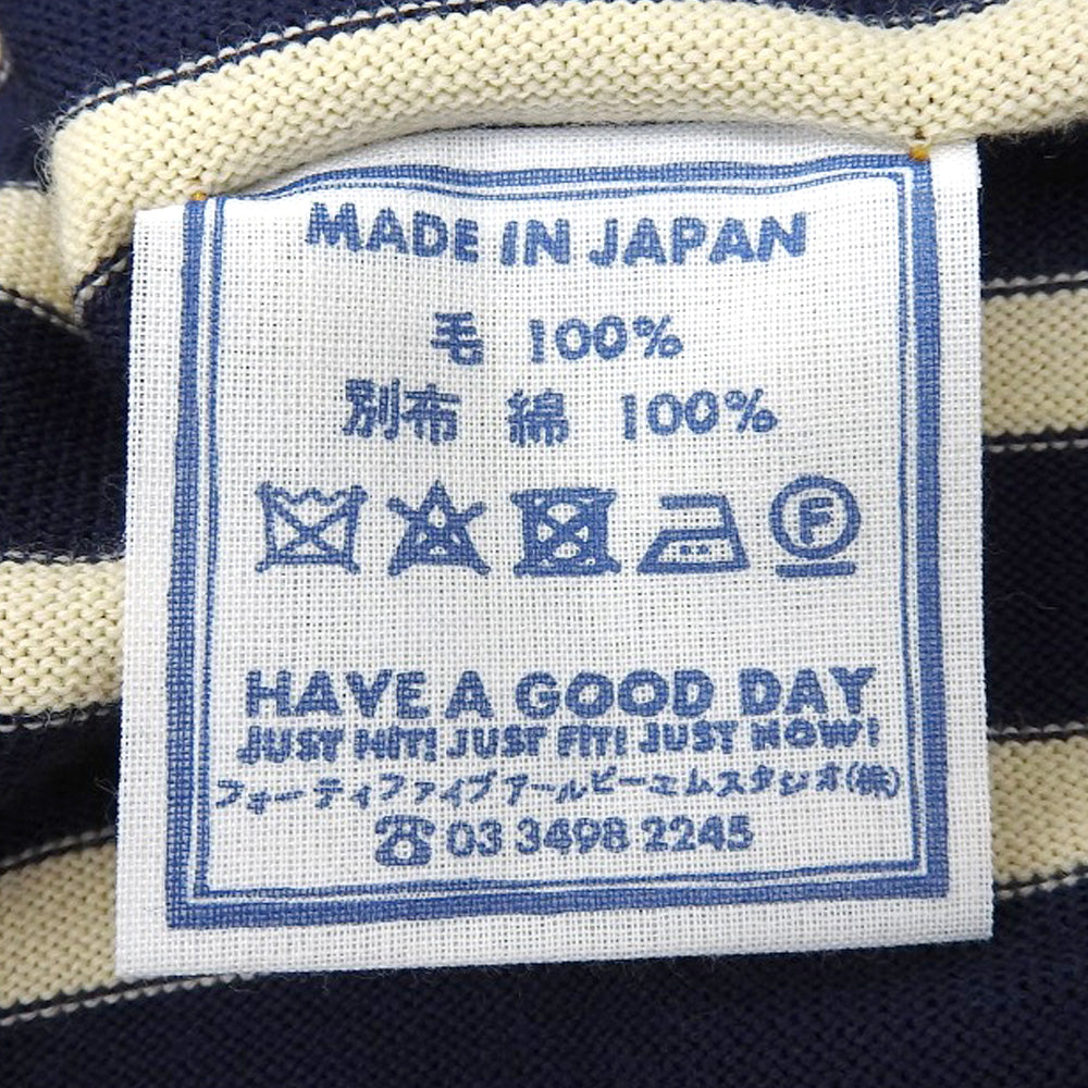 45R フォーティファイブ アール 美品 USモーニットソーの908バスクTシャツ トップス レディース ブルー×ベージュ 50980173 トップス ―