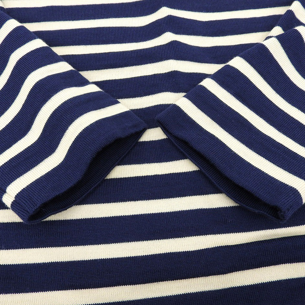 45R フォーティファイブ アール 美品 USモーニットソーの908バスクTシャツ トップス レディース ブルー×ベージュ 50980173 トップス ―