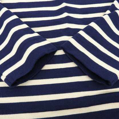 45R フォーティファイブ アール 美品 USモーニットソーの908バスクTシャツ トップス レディース ブルー×ベージュ 50980173 トップス ―