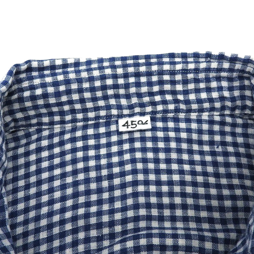 45R フォーティファイブ アール 5043071 チェック インドリネン平の908オーシャンシャツ トップス 3