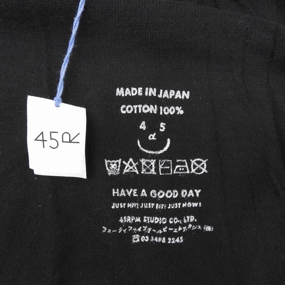 45R フォーティファイブ アール 美品 ホール超ガーゼの45色カシュクール トップス レディース ブラック 00 50980073 トップス 00