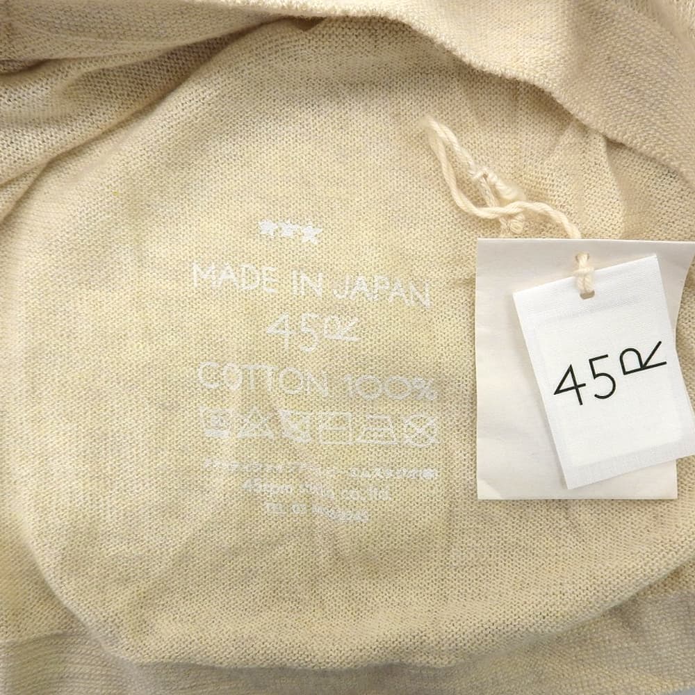 45R フォーティファイブ アール 美品 スーピマオーガニック超ガーゼの908カーディガン トップス レディース ベージュ 3 80189902 トップス 36