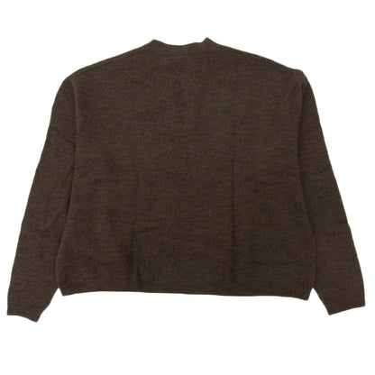 45R フォーティファイブ アール 美品 ウール フラワーモチーフボウタイニット トップス レディース ブラウン 3 5108076 トップス 3