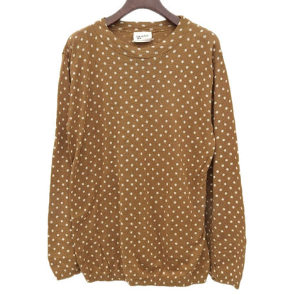 45R フォーティファイブ アール 美品 水玉ガーゼニットソーの908ヨックネックTシャツ トップス レディース ブラウン 51280134 トップス ―