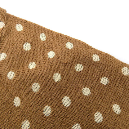 45R フォーティファイブ アール 美品 水玉ガーゼニットソーの908ヨックネックTシャツ トップス レディース ブラウン 51280134 トップス ―