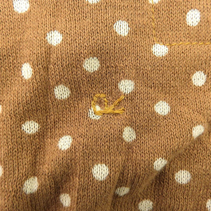 45R フォーティファイブ アール 美品 水玉ガーゼニットソーの908ヨックネックTシャツ トップス レディース ブラウン 51280134 トップス ―