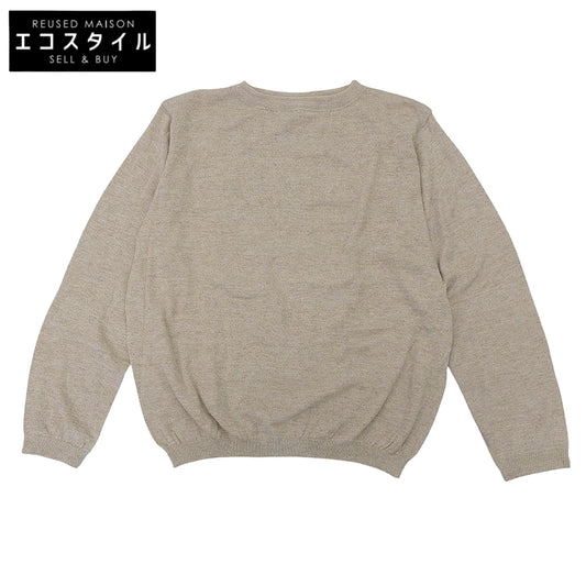 45R フォーティファイブ アール 美品 超ガーゼの908クルーニットソー トップス レディース ベージュ 8028055 トップス ―