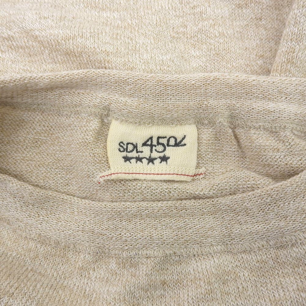 45R フォーティファイブ アール 美品 超ガーゼの908クルーニットソー トップス レディース ベージュ 8028055 トップス ―