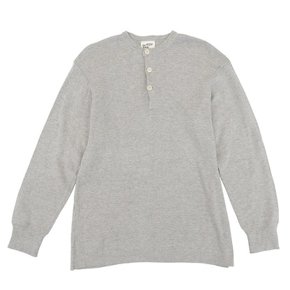 45R フォーティファイブ アール 美品 ホール超ガーゼ ヘンリーネックニット トップス メンズ グレー 3 80980053 トップス 3