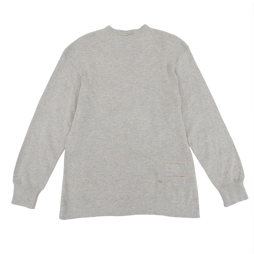 45R フォーティファイブ アール 美品 ホール超ガーゼ ヘンリーネックニット トップス メンズ グレー 3 80980053 トップス 3