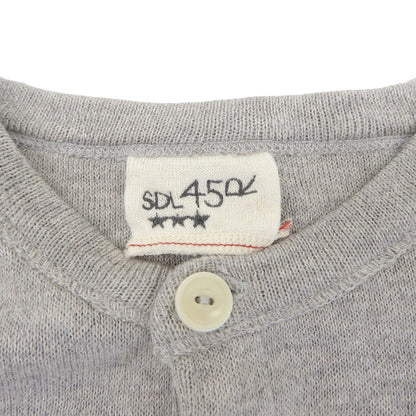 45R フォーティファイブ アール 美品 ホール超ガーゼ ヘンリーネックニット トップス メンズ グレー 3 80980053 トップス 3