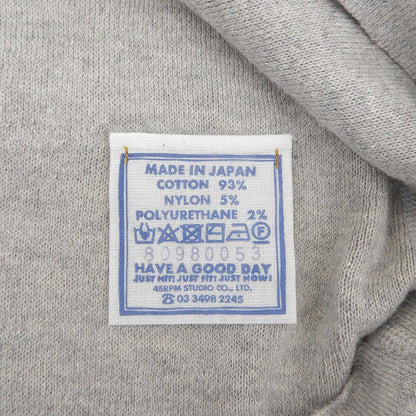 45R フォーティファイブ アール 美品 ホール超ガーゼ ヘンリーネックニット トップス メンズ グレー 3 80980053 トップス 3