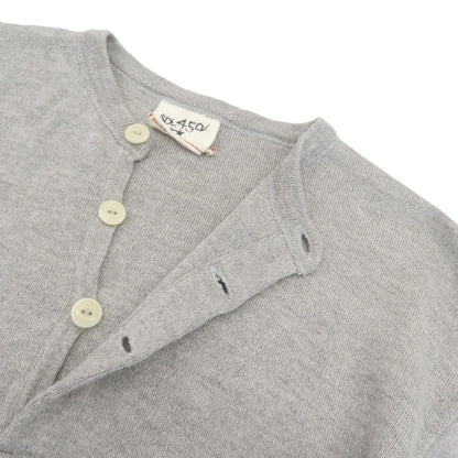 45R フォーティファイブ アール 美品 ホール超ガーゼ ヘンリーネックニット トップス メンズ グレー 3 80980053 トップス 3