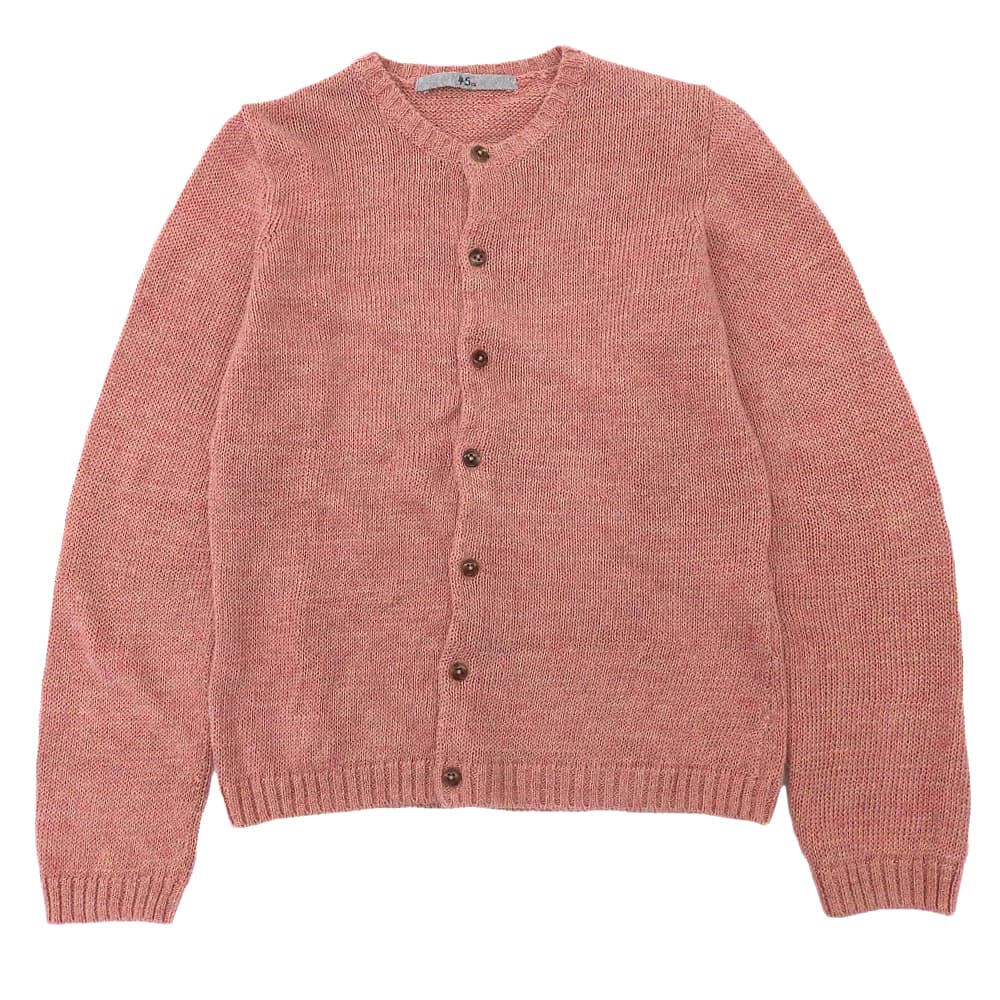 45R フォーティファイブ アール リネン ニットカーディガン トップス レディース ピンク 2 5038041 トップス 2