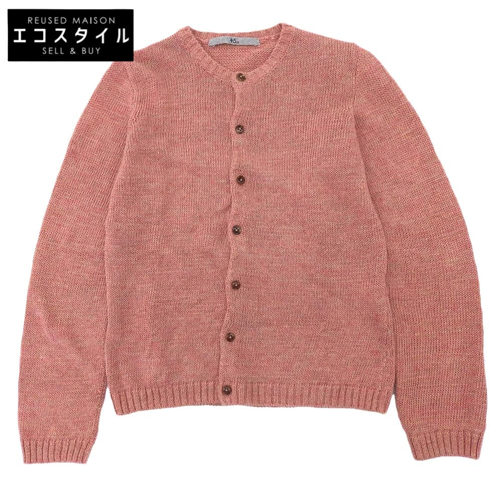 45R フォーティファイブ アール リネン ニットカーディガン トップス レディース ピンク 2 5038041 トップス 2