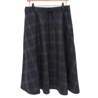 45R フォーティファイブ アール 美品 ウールストレッチのフレアスカート レディース グリーン×ネイビー 70140134 スカート ―