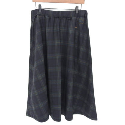 45R フォーティファイブ アール 美品 ウールストレッチのフレアスカート レディース グリーン×ネイビー 70140134 スカート ―