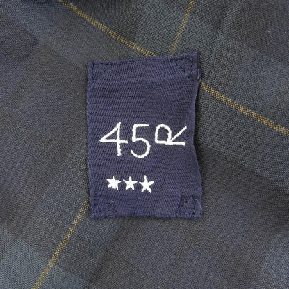 45R フォーティファイブ アール 美品 ウールストレッチのフレアスカート レディース グリーン×ネイビー 70140134 スカート ―