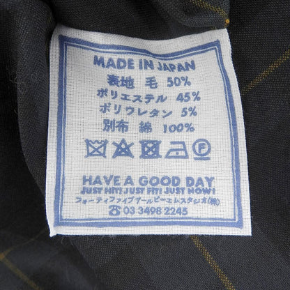 45R フォーティファイブ アール 美品 ウールストレッチのフレアスカート レディース グリーン×ネイビー 70140134 スカート ―