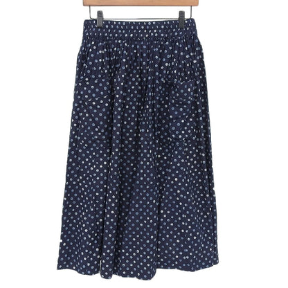 45R フォーティファイブ アール 美品 水玉プリントのイージースカート レディース インディゴ 70640112 スカート ―