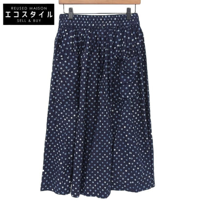45R フォーティファイブ アール 美品 水玉プリントのイージースカート レディース インディゴ 70640112 スカート ―