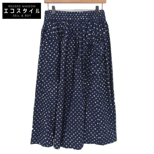 45R フォーティファイブ アール 美品 水玉プリントのイージースカート レディース インディゴ 70640112 スカート ―