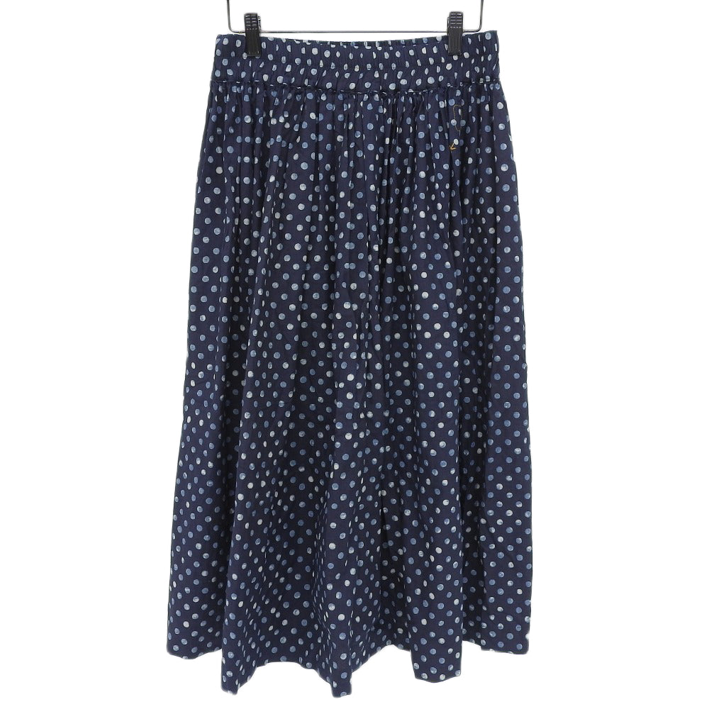 45R フォーティファイブ アール 美品 水玉プリントのイージースカート レディース インディゴ 70640112 スカート ―