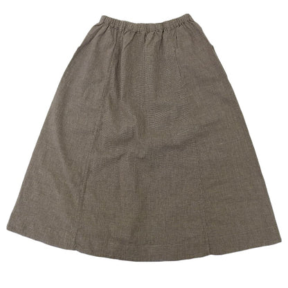 45R フォーティファイブ アール 美品 コットンリネン ハケ目のギャザースカート レディース ブラウン 0 5054026 スカート 0