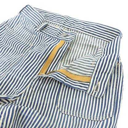 45R フォーティファイブ アール ストライプ デニムパンツ ボトムス レディース コットンリネン ブルー×ホワイト 30 80360071 ボトムス 30