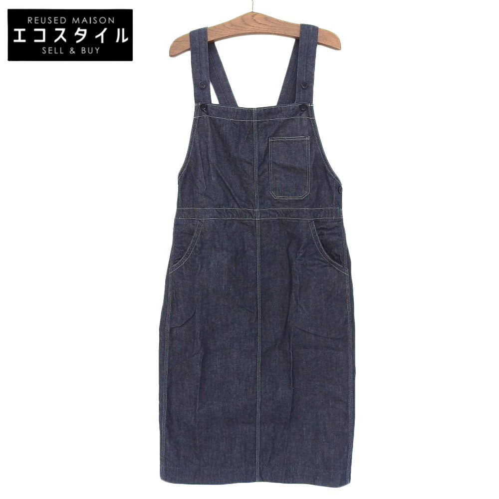 45R フォーティファイブ アール 美品 ライ麦デニムのオーバースカート（濃） オールインワン レディース インディゴ 50340041 オーバーオール オールインワン ―