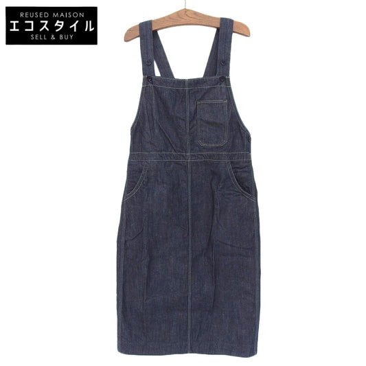 45R フォーティファイブ アール 美品 ライ麦デニムのオーバースカート（濃） オールインワン レディース インディゴ 50340041 オーバーオール オールインワン ―