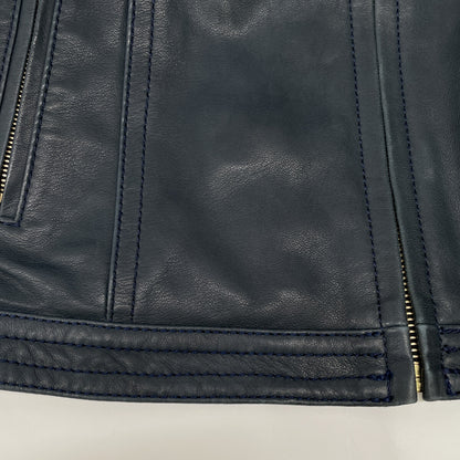 TOMORROWLAND トゥモローランド 【ｺﾚｸｼｮﾝ】23年製 ﾈｲﾋﾞｰ ﾗﾑﾚｻﾞｰ ｼﾞｯﾌﾟｱｯﾌﾟﾌﾞﾙｿﾞﾝ ジャケット 40