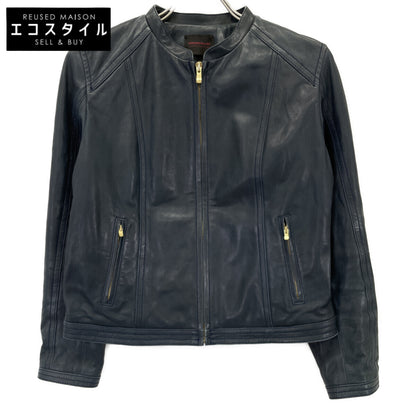 TOMORROWLAND トゥモローランド 【ｺﾚｸｼｮﾝ】23年製 ﾈｲﾋﾞｰ ﾗﾑﾚｻﾞｰ ｼﾞｯﾌﾟｱｯﾌﾟﾌﾞﾙｿﾞﾝ ジャケット 40