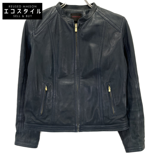 TOMORROWLAND トゥモローランド 【ｺﾚｸｼｮﾝ】23年製 ﾈｲﾋﾞｰ ﾗﾑﾚｻﾞｰ ｼﾞｯﾌﾟｱｯﾌﾟﾌﾞﾙｿﾞﾝ ジャケット 40