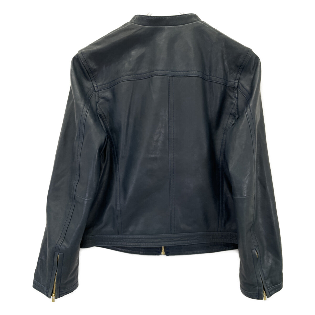 TOMORROWLAND トゥモローランド 【ｺﾚｸｼｮﾝ】23年製 ﾈｲﾋﾞｰ ﾗﾑﾚｻﾞｰ ｼﾞｯﾌﾟｱｯﾌﾟﾌﾞﾙｿﾞﾝ ジャケット 40