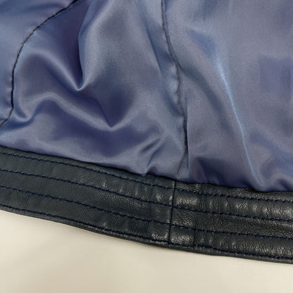 TOMORROWLAND トゥモローランド 【ｺﾚｸｼｮﾝ】23年製 ﾈｲﾋﾞｰ ﾗﾑﾚｻﾞｰ ｼﾞｯﾌﾟｱｯﾌﾟﾌﾞﾙｿﾞﾝ ジャケット 40