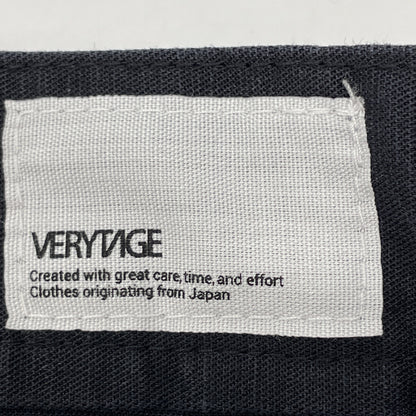 VERYTAGE ベリーテイジ ﾌﾞﾗｯｸ×ﾎﾜｲﾄ ﾘﾈﾝ混 ZWIDER embroidery ボトムス 2