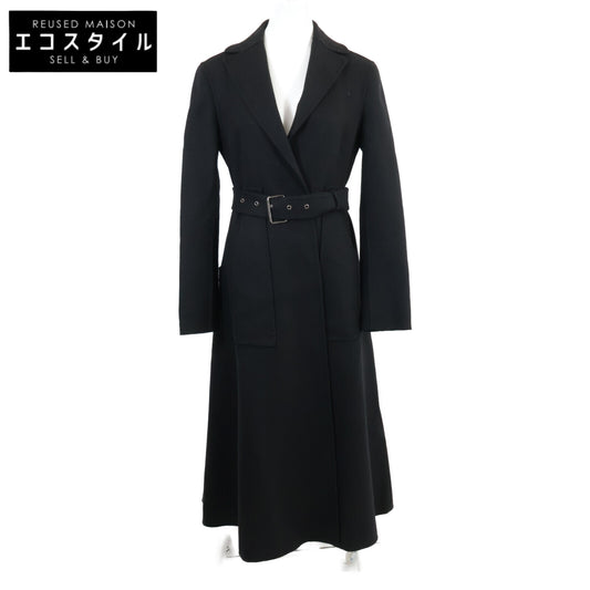 Christian Dior クリスチャンディオール 国内正規 250M63A1116 ウール ボタンレス ベルテッドロングガウン コート F34