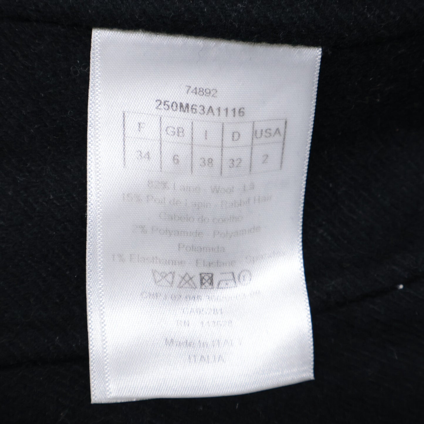 Christian Dior クリスチャンディオール 国内正規 250M63A1116 ウール ボタンレス ベルテッドロングガウン コート F34