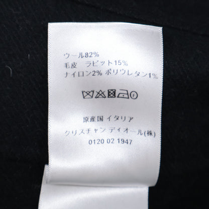 Christian Dior クリスチャンディオール 国内正規 250M63A1116 ウール ボタンレス ベルテッドロングガウン コート F34