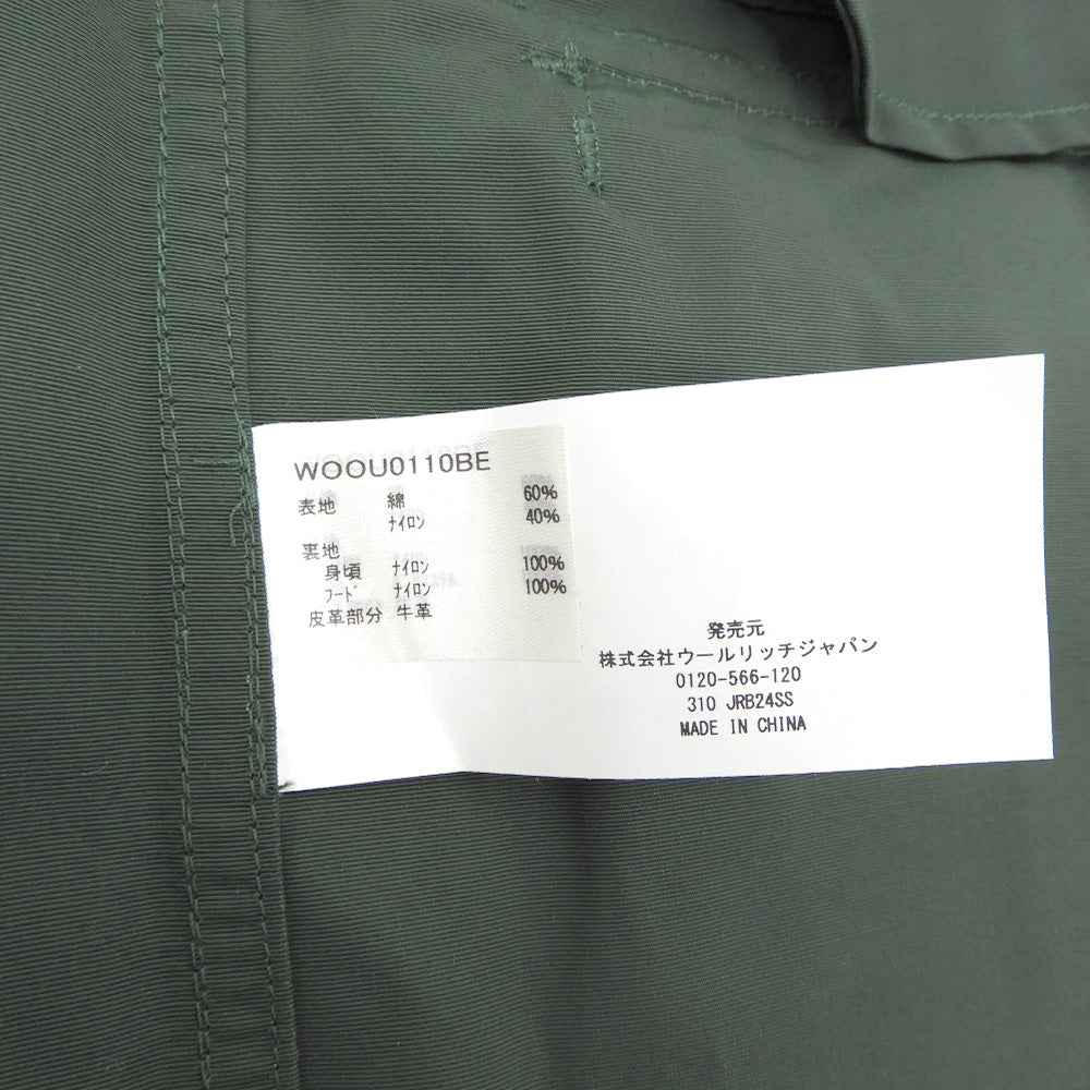 WOOLRICH ウールリッチ 美品 コットン ナイロン マウンテンパーカ ジャケット メンズ グリーン XS WOOU0110BE ジャケット XS(US)