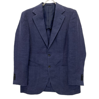 BEAMS F ビームスエフ ﾈｲﾋﾞｰ SUBALPINO社製生地 LINEN SOLID JACKET ジャケット 46