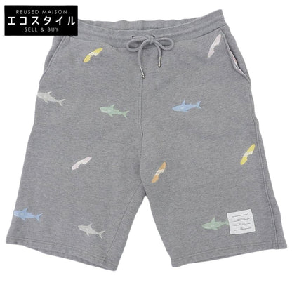THOM BROWNE トムブラウン コットン シャーク ウェットハーフパンツ ボトムス レディース グレー 3 ボトムス 36
